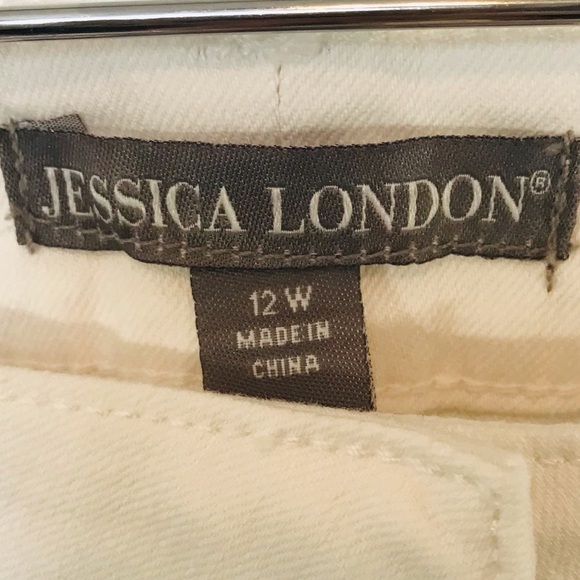 Jessica London White Jeans pants Stretch Size 12W New With Tags - Picture 4 of 15